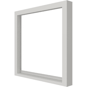 Vast glas | 1 vak | hout