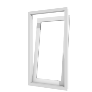 Draai-kiepdeur | 1 vak | kunststof