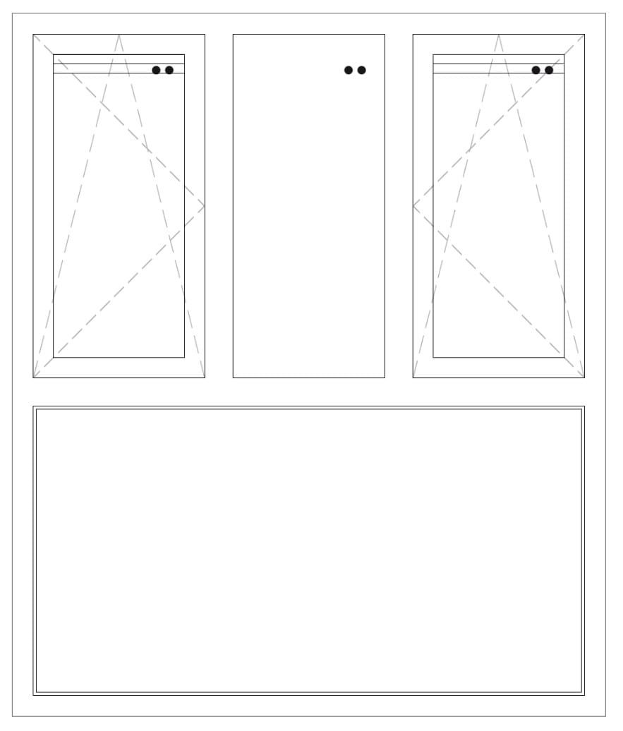 kozijn met draaikiepramen vast glas en paneelvulling