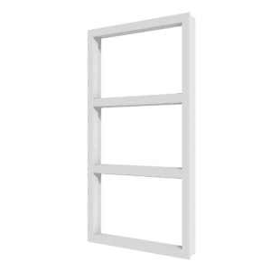 Vast glas | 3 vakken verticaal | kunststof