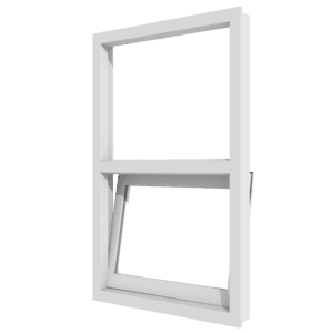 Draai-kiepraam (onder) en vast glas verticaal | 2 vakken | kunststof