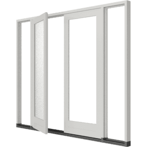 Tuindeuren (stolp) met twee zijlichten – buitendraaiend | hout