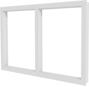 Vast glas | 2 vakken horizontaal | kunststof